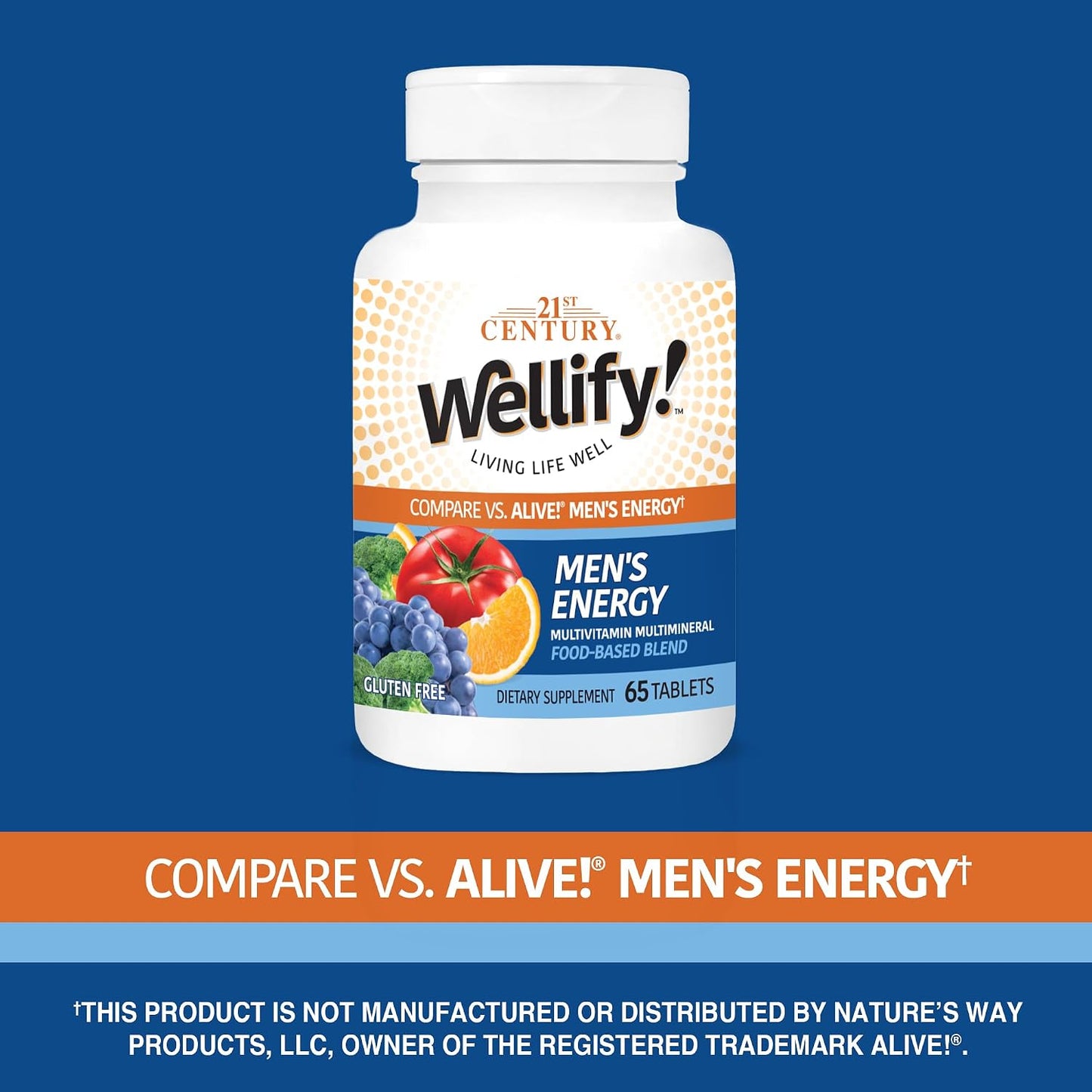 21st Century Wellify Men's Energy Multivitamins with Minerals, 65 Tablets - görsel 4