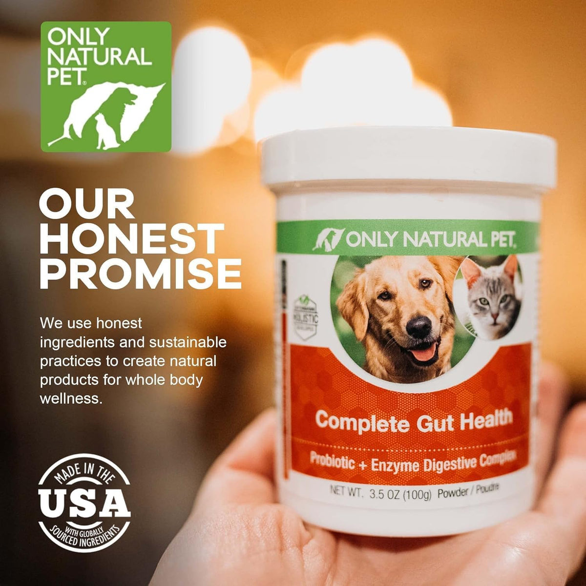 Only Natural Pet Complete Gut Health Complex - Probiotics & Digestive Enzymes for Dogs and Cats - görsel 5