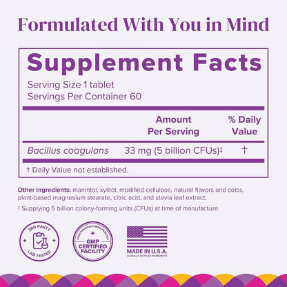 BariMelts Probiotic, 5 Billion CFU – 60 Fast-Dissolving Tablets (2-Month Supply) – Sugar-Free Probiotics for Women, Post-Bariatric Gut Health, Natural Cherry Flavour