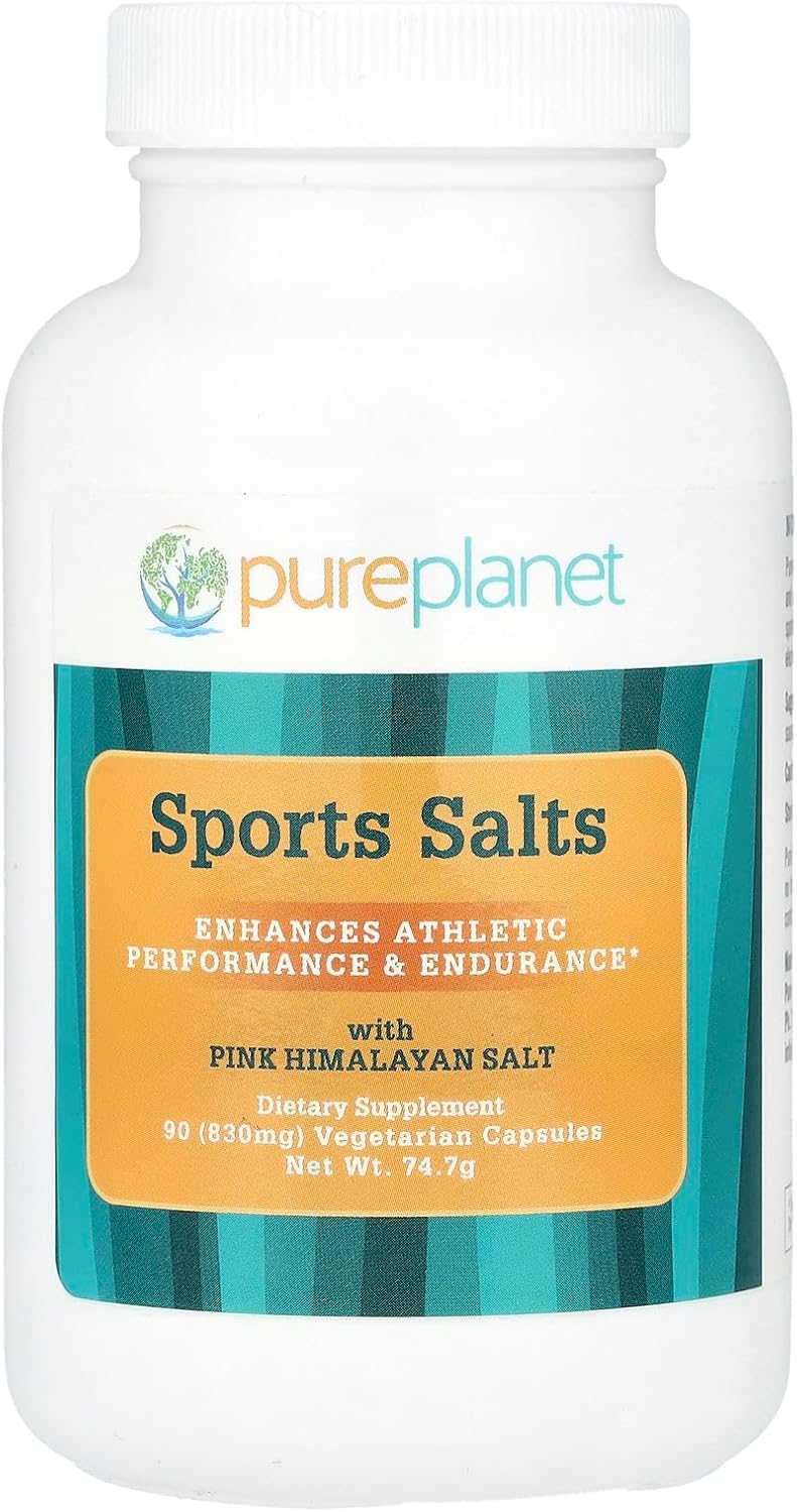 PURE PLANET Sports Salts - Plant-Based Electrolytes, 90 Vegetarian Capsules - görsel 1