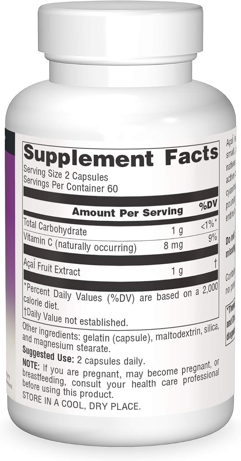 Source Naturals Acai Extract 500 mg, 120 Capsules - görsel 2
