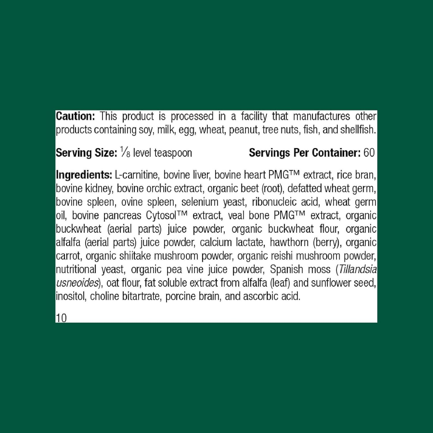 Standard Process Inc. Canine Cardiac Support - Dog Heart Health Supplement - Nutritional Formula to Support Cardiac Function - Pet Health Supplement with Selenium - 25 g - görsel 2