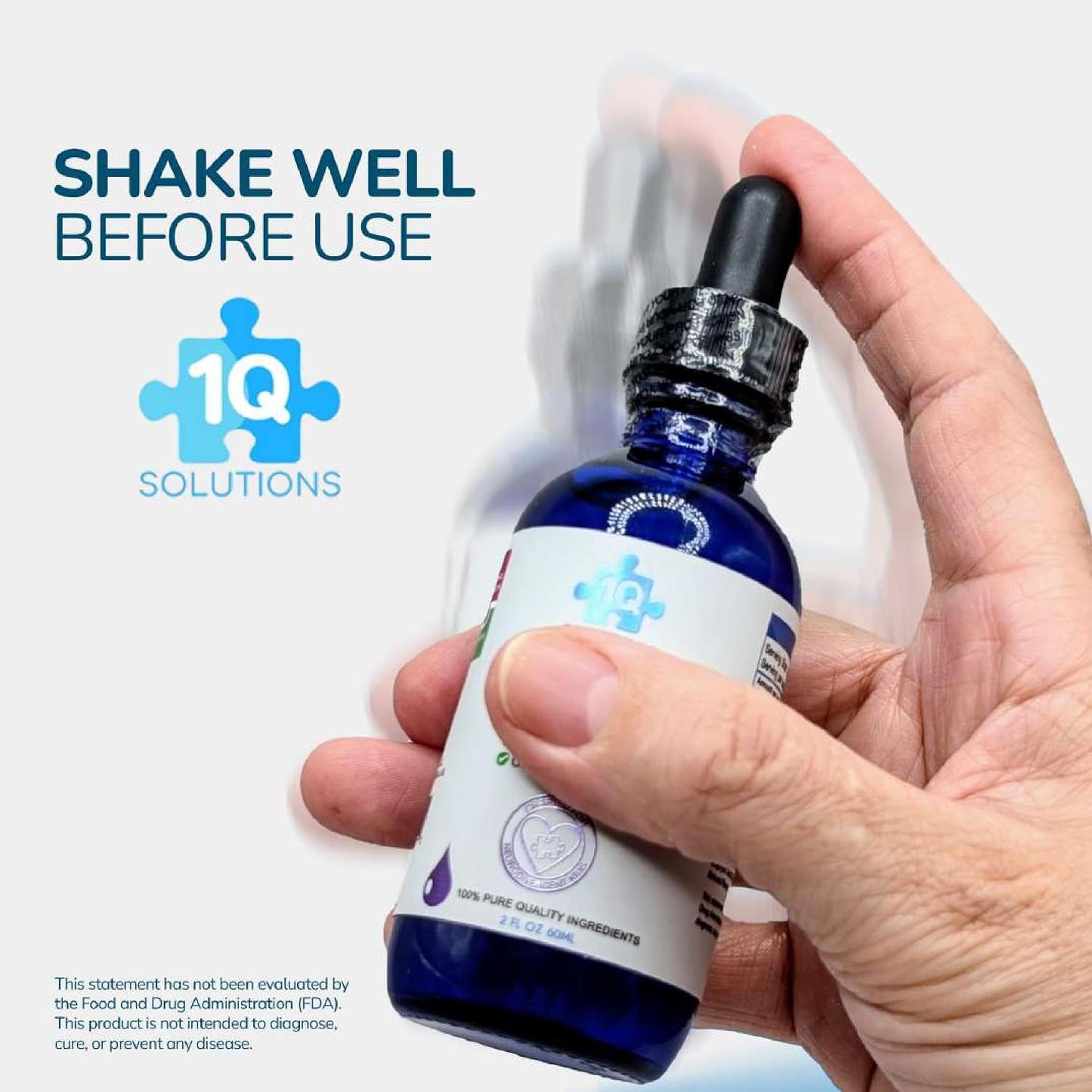 1Q Focus Liquid Brain Supplement for Kids | L-Methylfolate, Acetyl L-Carnitine, B1 B6 B12 Drops | Sugar-Free Vegan | 60 ml - görsel 8