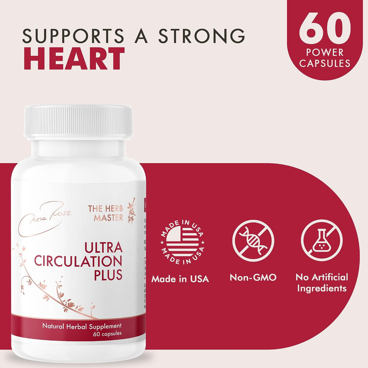 Nora Ross Ultra Circulation Supplements – Healthy Nitric Oxide Supplements for Men & Women – Heart and Blood Flow Support – Nitric Oxide Booster – 60 Capsules - görsel 2