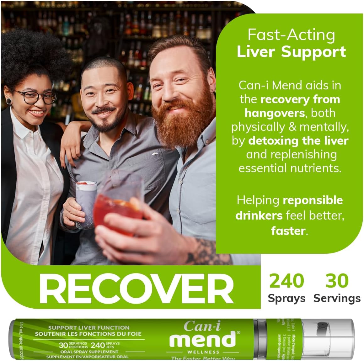Can-i Mend After Alcohol Aid Oral Spray – Fast-Acting Liver Support for Hangover Recovery - görsel 3
