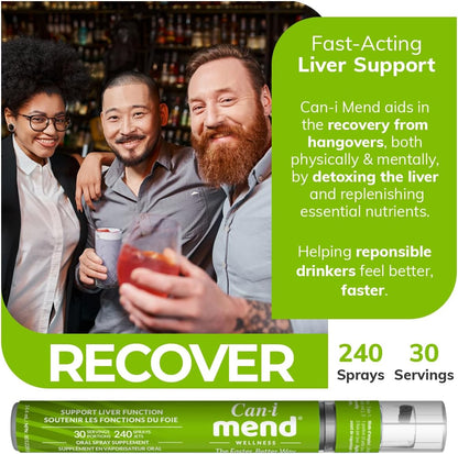 Can-i Mend After Alcohol Aid Oral Spray – Fast-Acting Liver Support for Hangover Recovery