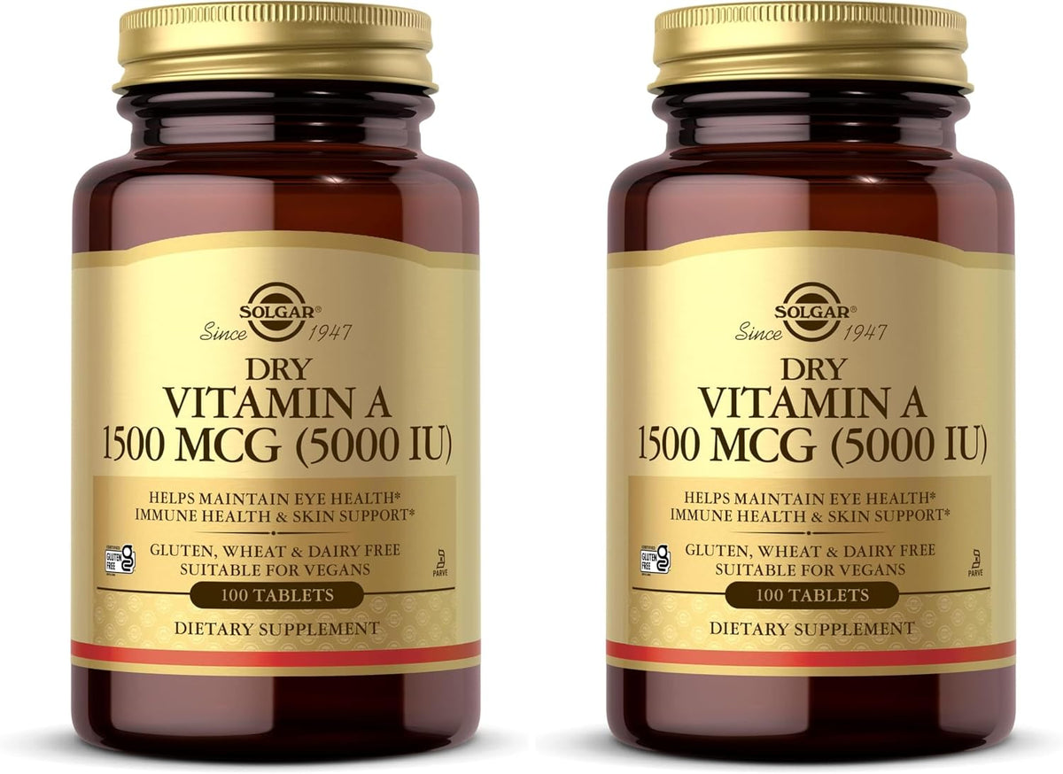 Solgar Dry Vitamin A 1500 mcg (5000 IU) - 100 Tablets - görsel 2