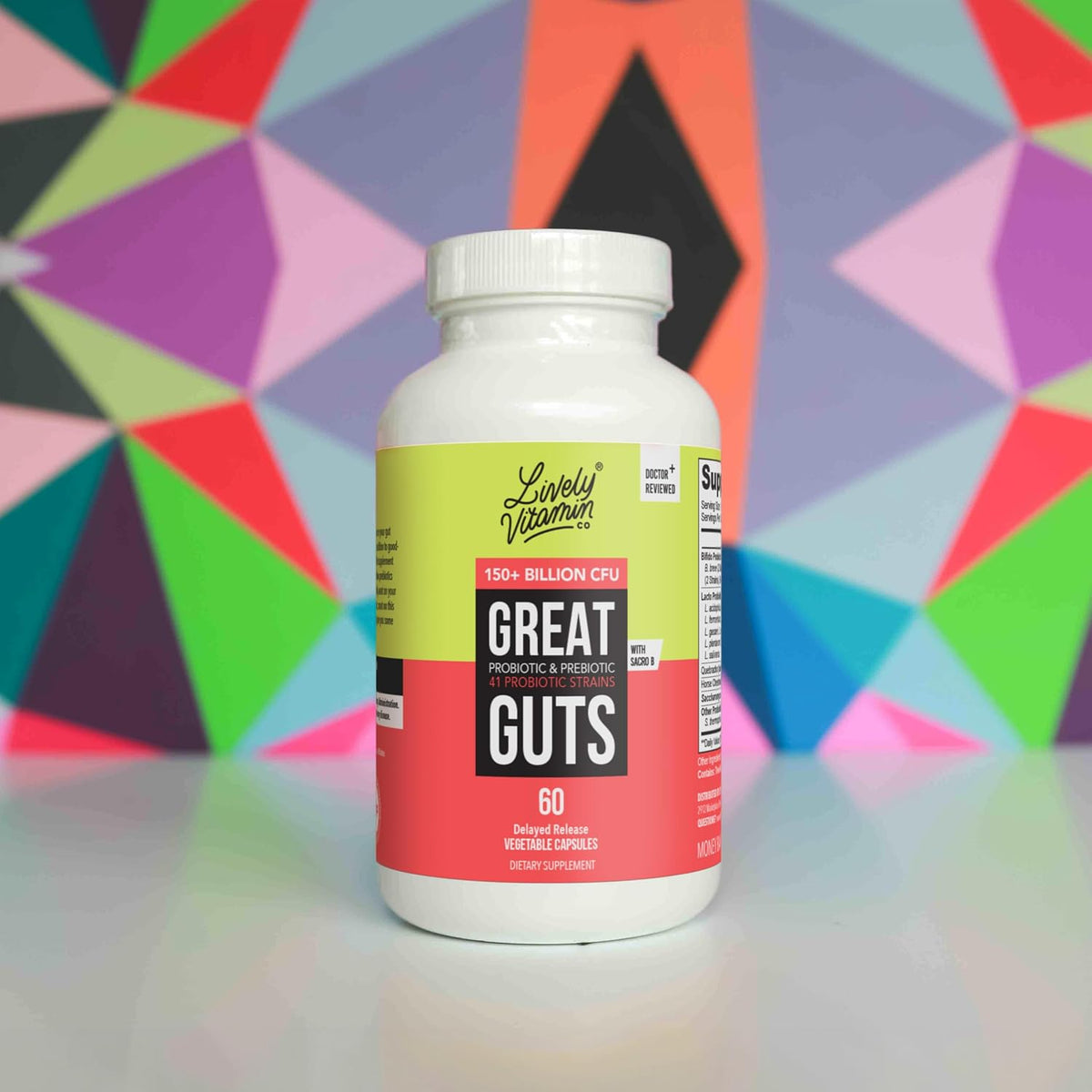 Lively Vitamin Co. Great Guts Probiotic - 25 Billion CFU - 90 Capsules - görsel 9