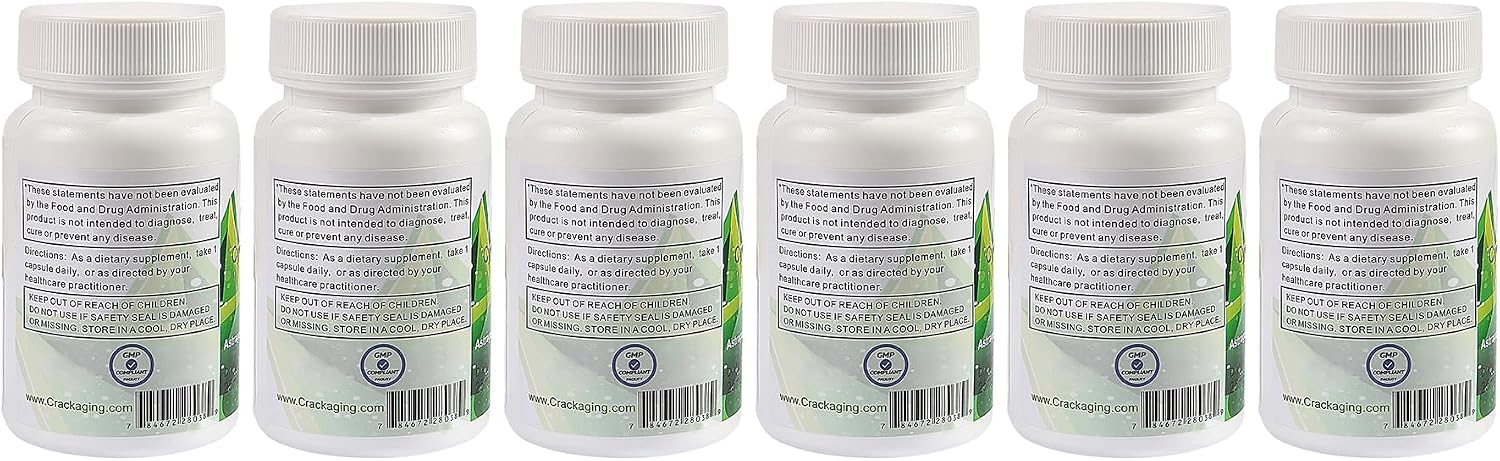 Crackaging Super-Absorption Cycloastragenol 98% 25mg - 180 Capsules (6 Bottles) - görsel 3