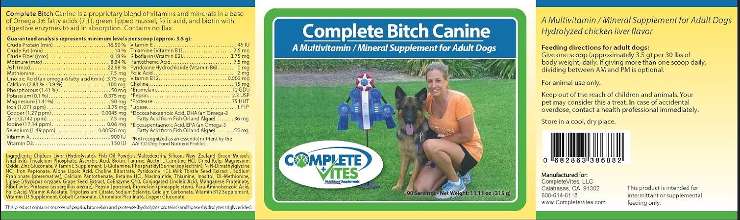 CompleteVites Complete Bitch Canine - Prenatal Supplement for Medium and Large Dogs, 315g - görsel 2