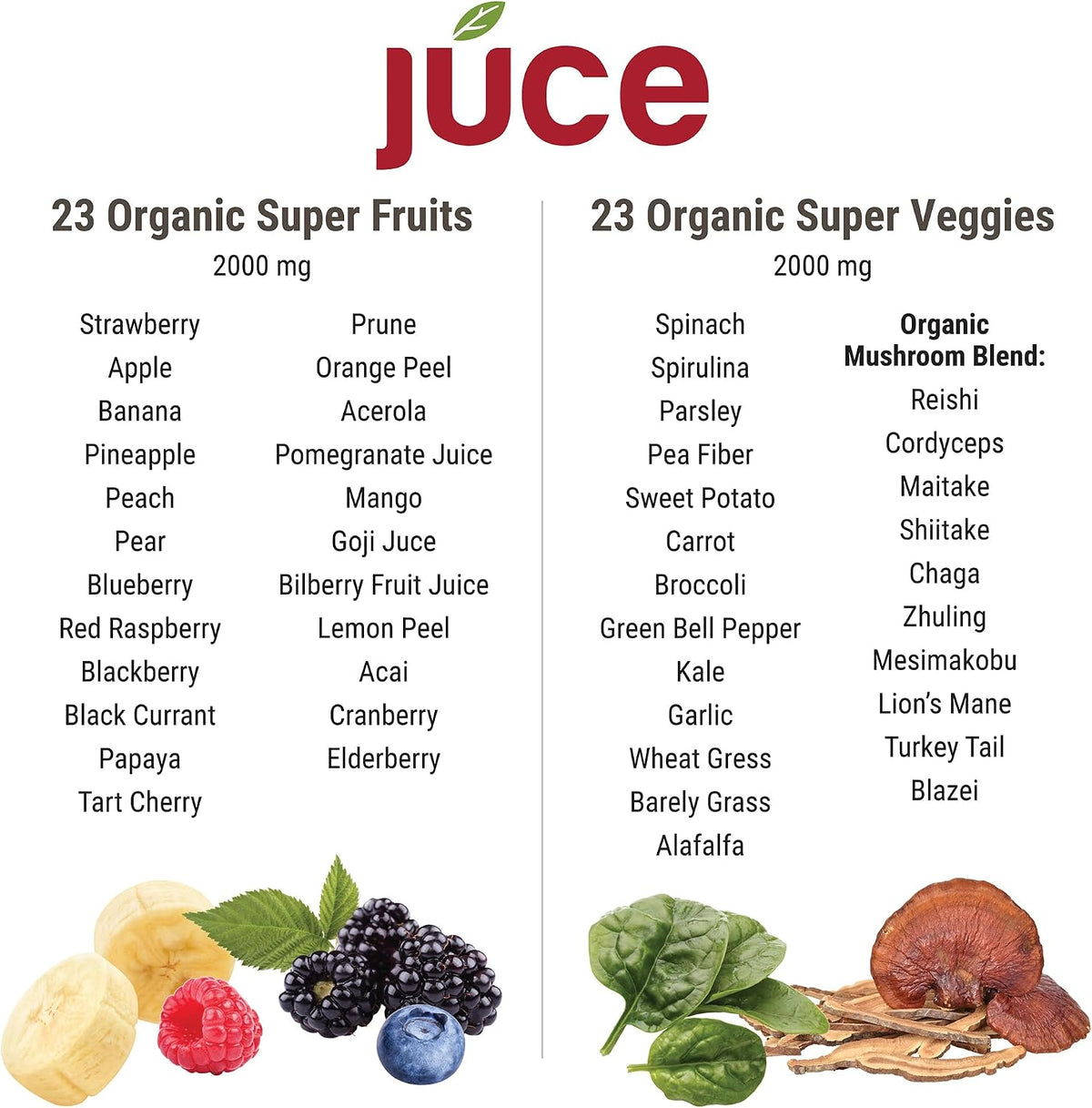 Juce Original Formula - Organic Super Fruit & Vegetables Supplement - 180 Capsules - görsel 6