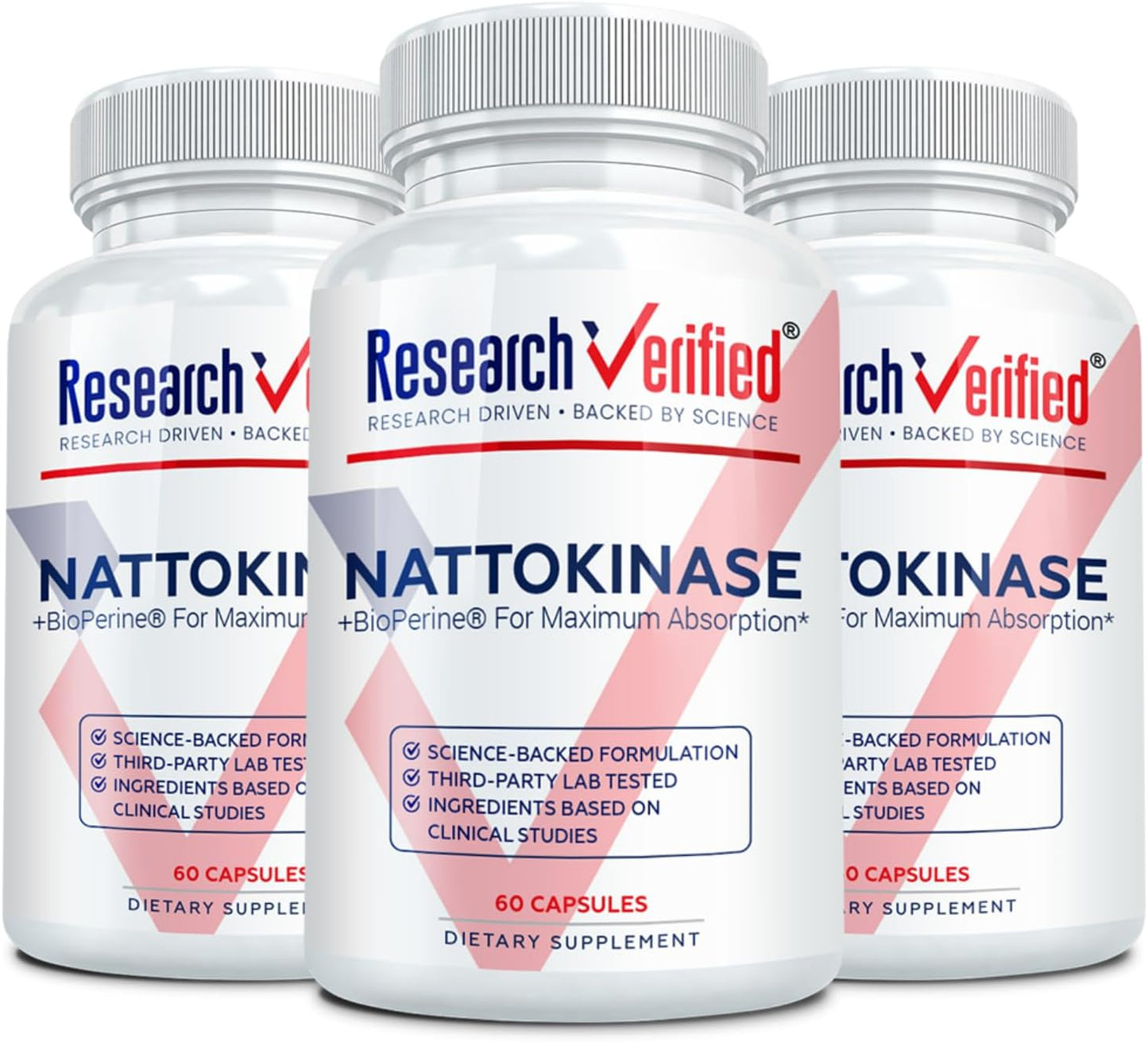 Research Verified Nattokinase - 4000 FU - Circulatory Support - BioPerine, No Vitamin K2 - 60 Capsules - Pack of 1 - görsel 10