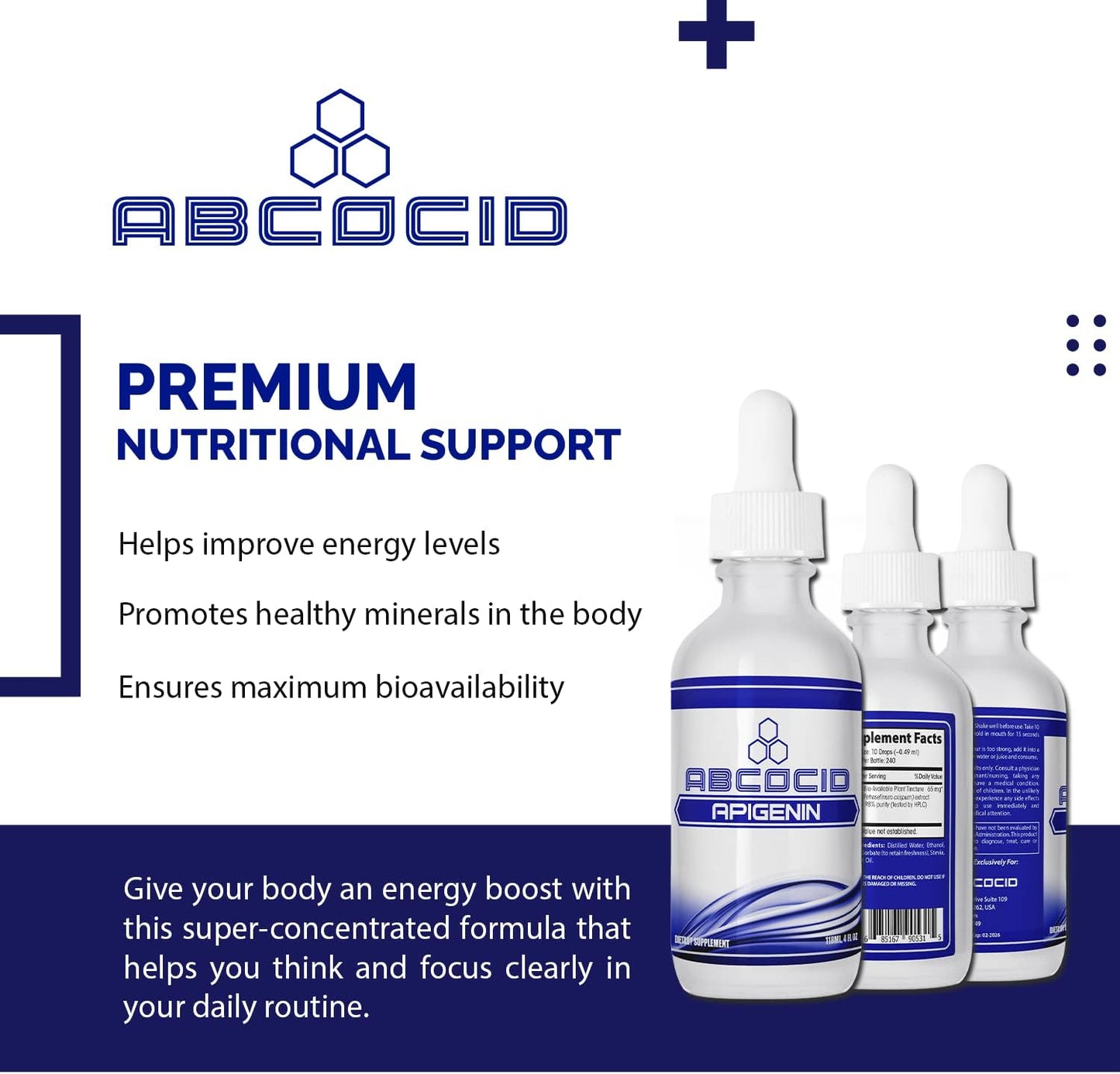 Apigenin 65 mg, 118 ml Liquid, 240 Servings, Made in USA, Rapid Absorption, High-Quality Ingredients, Non-GM, GMP Certified, Cruelty-Free - görsel 5