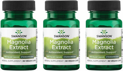 Swanson Magnolia Bark 200 mg - 30 Vegetable Capsules
