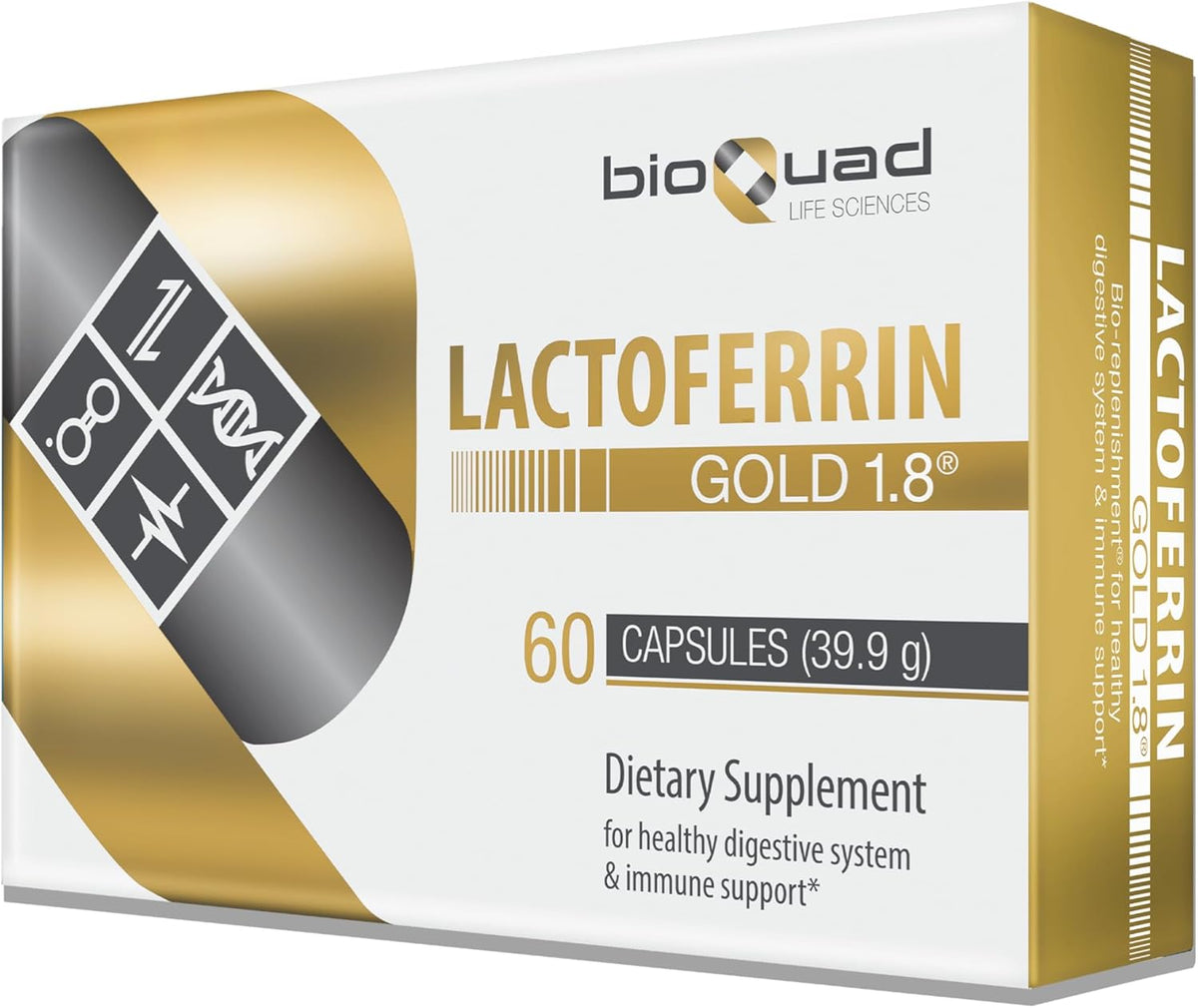 bioQuad Lactoferrin Gold 1.8 - Immune Support, Digestive Health and Iron Absorption (30 Capsules) - görsel 9