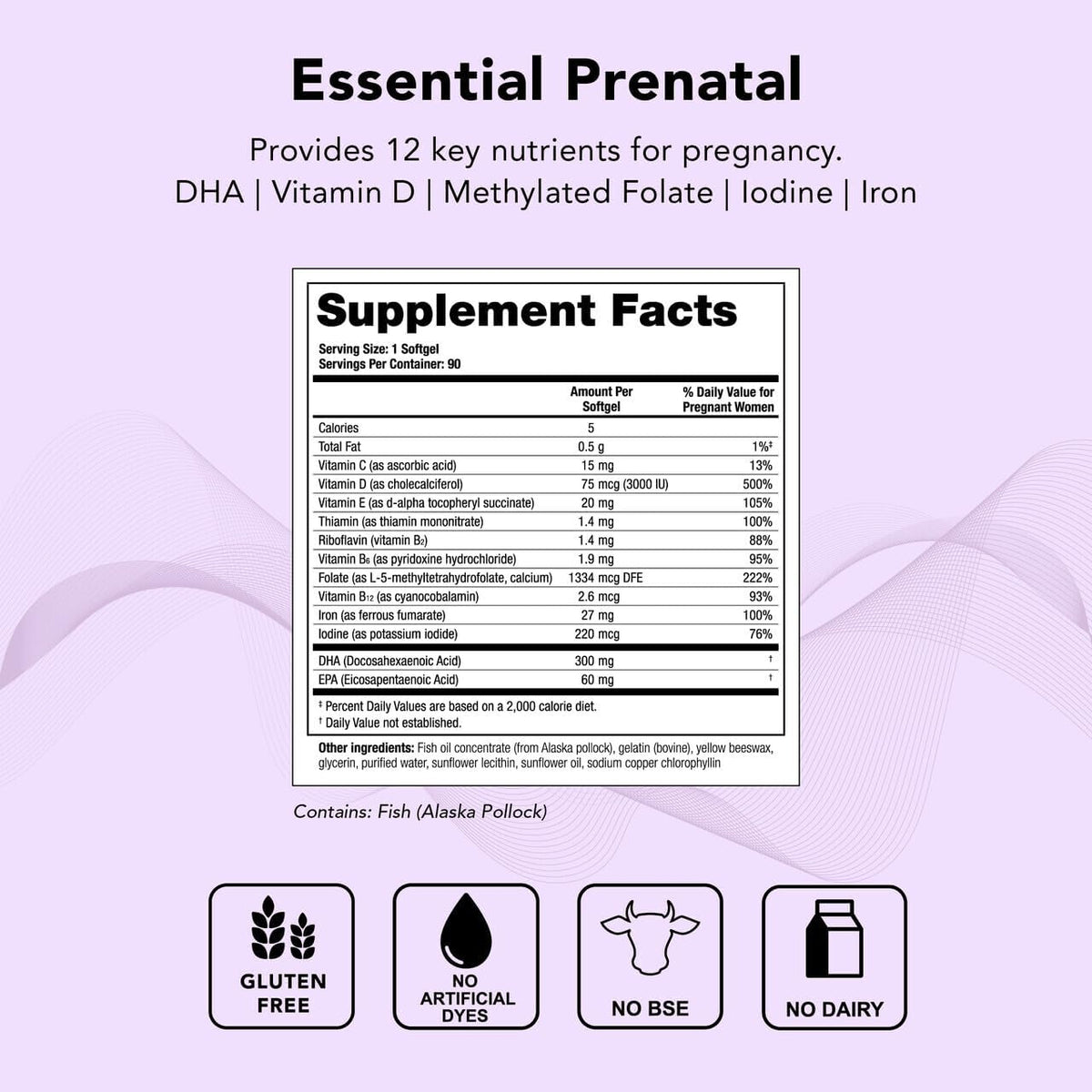 Theralogix TheraNatal One Prenatal Vitamin – 90-Day Supply – Prenatal Multivitamin with DHA, Vitamin D3, Methylated Folate, Iron & More - görsel 2