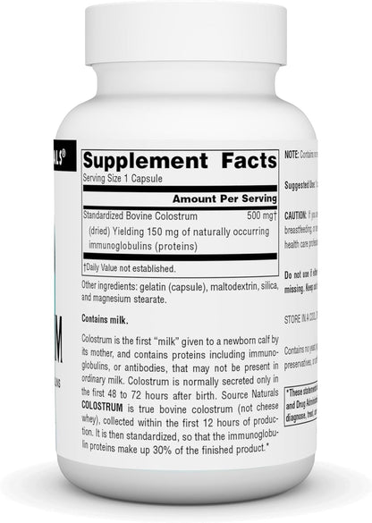 Source Naturals Colostrum, 30% Immunoglobulins - 60 Capsules