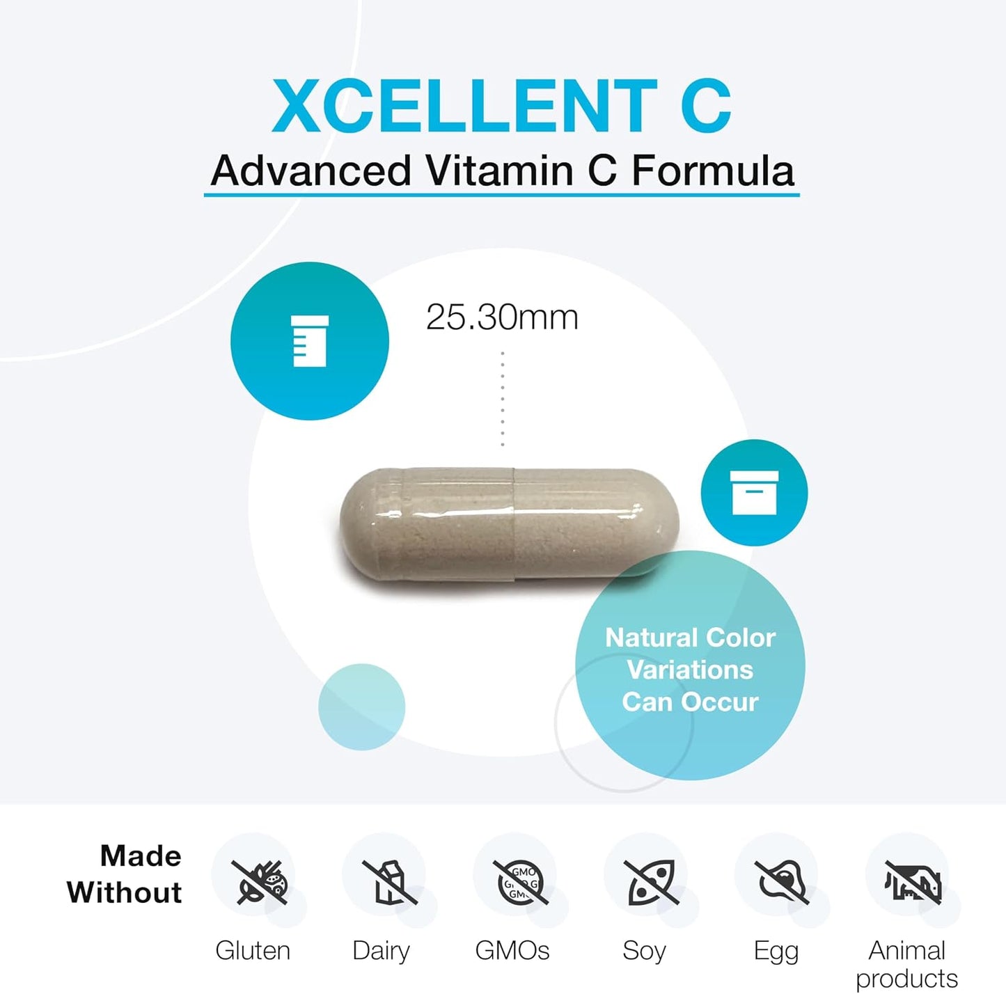 XYMOGEN Xcellent C - 750 mg Vitamin C with BioPerine - 120 Capsules - görsel 3