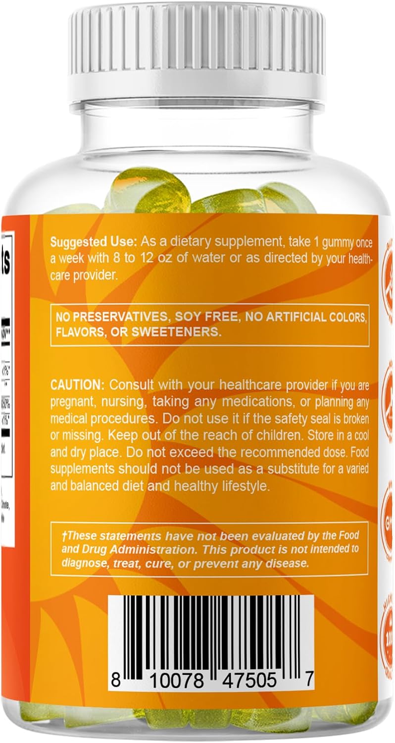 Vitamatic Sugar Free Vitamin D3 50,000 IU Weekly Supplement - 120 Pectin Based Gummies - görsel 9
