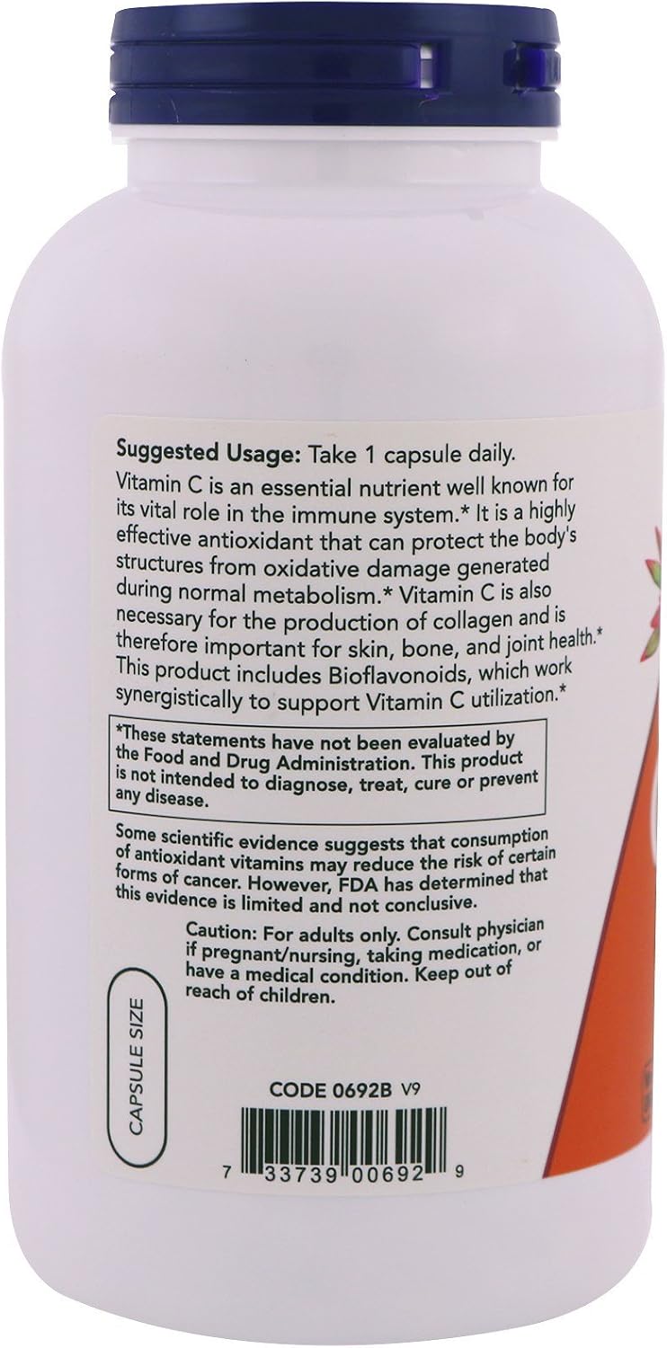 Now Foods C 1000, 250 Capsules - görsel 3