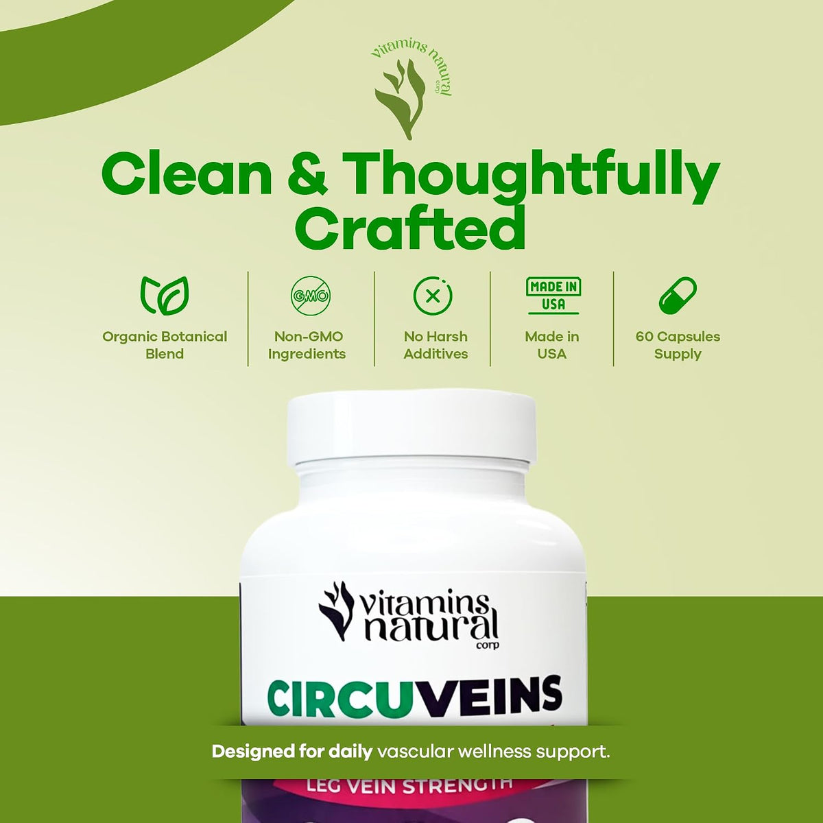 CircuVeins Circulation Support Supplement – Leg & Vein Health with Horse Chestnut, Gotu Kola, Butcher’s Broom & Grape Seed – 60 Capsules - görsel 5