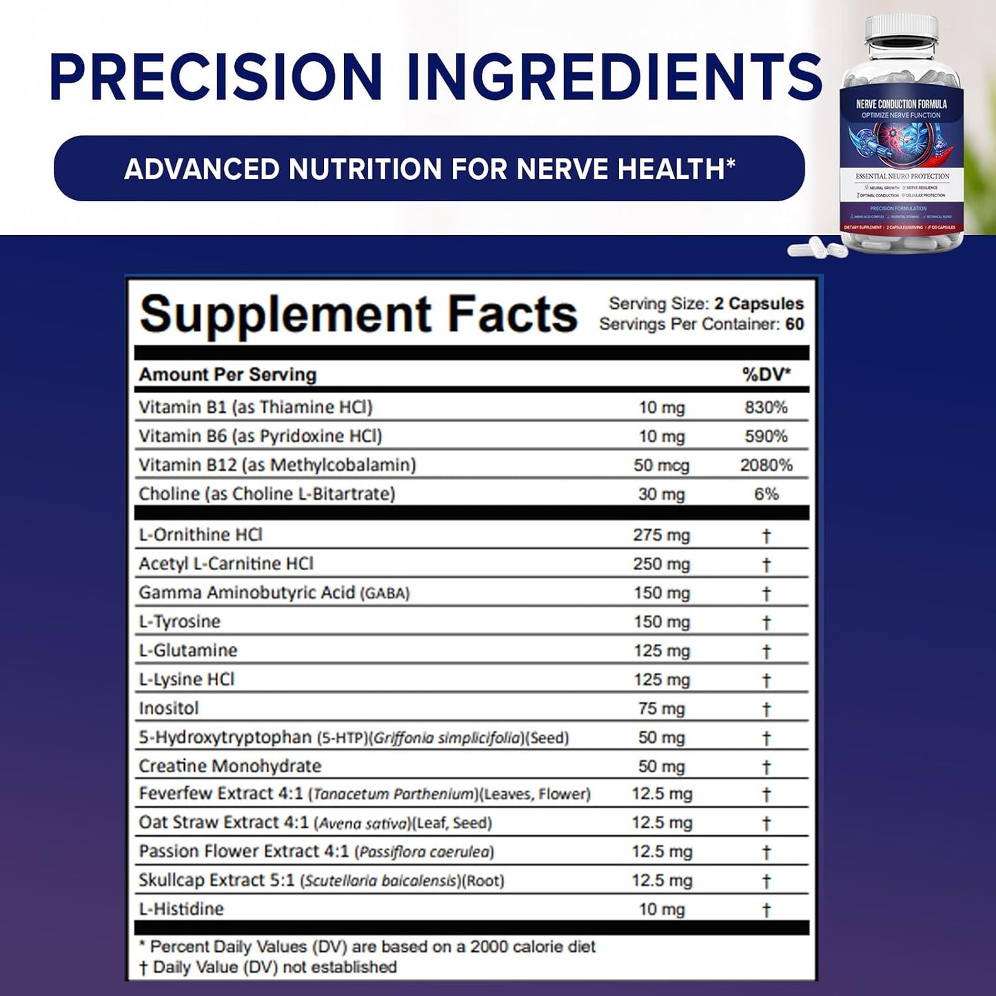 Nerve Support Supplement - Maximum Strength Formula - görsel 5