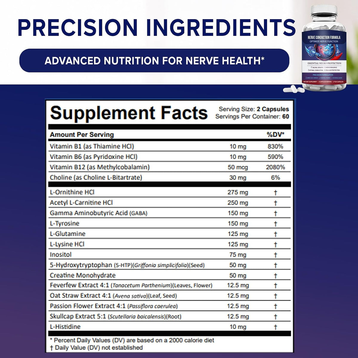 Nerve Support Supplement - Maximum Strength Formula - görsel 5