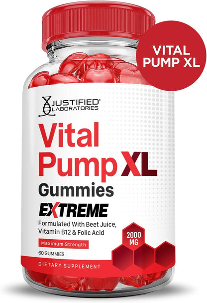 Justified Laboratories Vital Pump XL Extreme 2000mg Performance Gummies