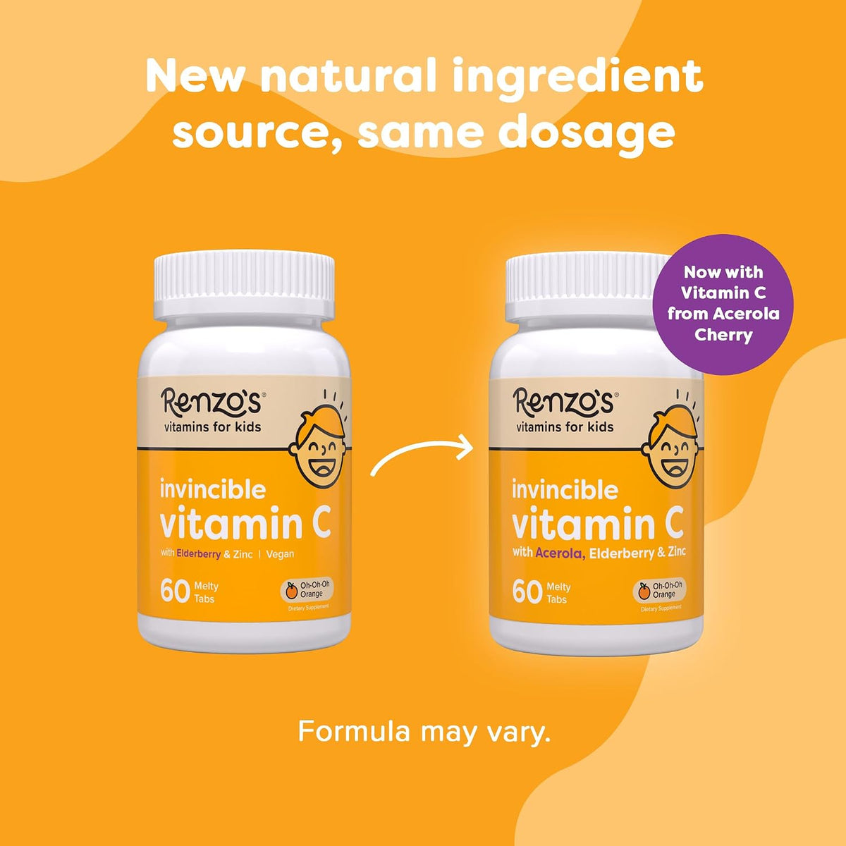 Renzo's Invincible Kids Vitamin C with Elderberry – Sugar-Free Dissolvable Melty Tabs, Orange Flavour, 60 Count - görsel 7