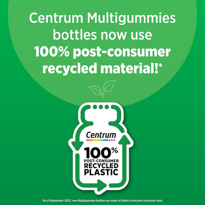 Centrum MultiGummies Gummy Multivitamin for Adults, Assorted Fruit Flavour - 180 Count