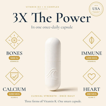 Natural Flow Vitamin D3 with K2 Complex