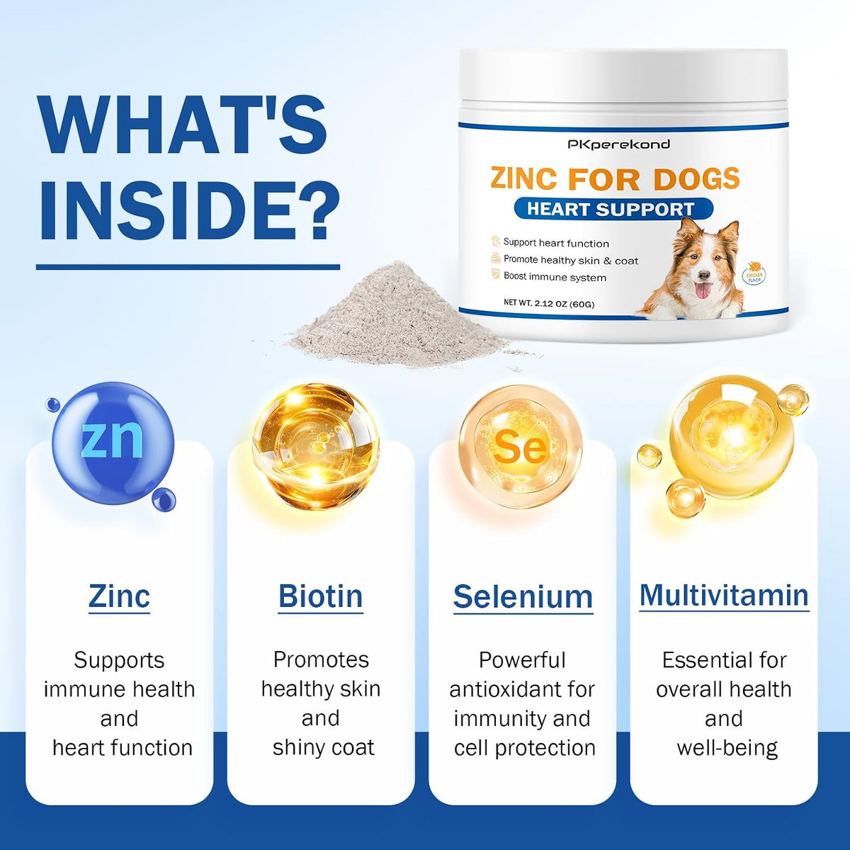 Zinc for Dogs, Heart Support Supplement for – Selenium: Acts as an antioxidant alongside vitamin E to combat – Image 3