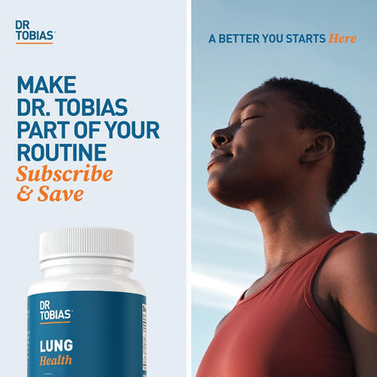 Dr. Tobias Lung Support Supplement – Lung Health with Vitamin C, Butterbur, Quercetin and Bromelain (60 Capsules)