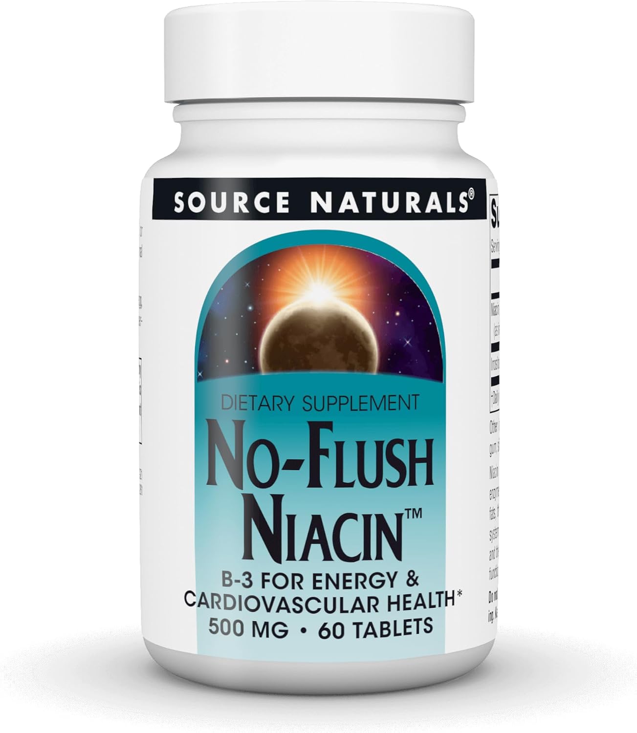 Source Naturals No-Flush Niacin, 500 mg, 60 Vegetarian Tablets - görsel 1
