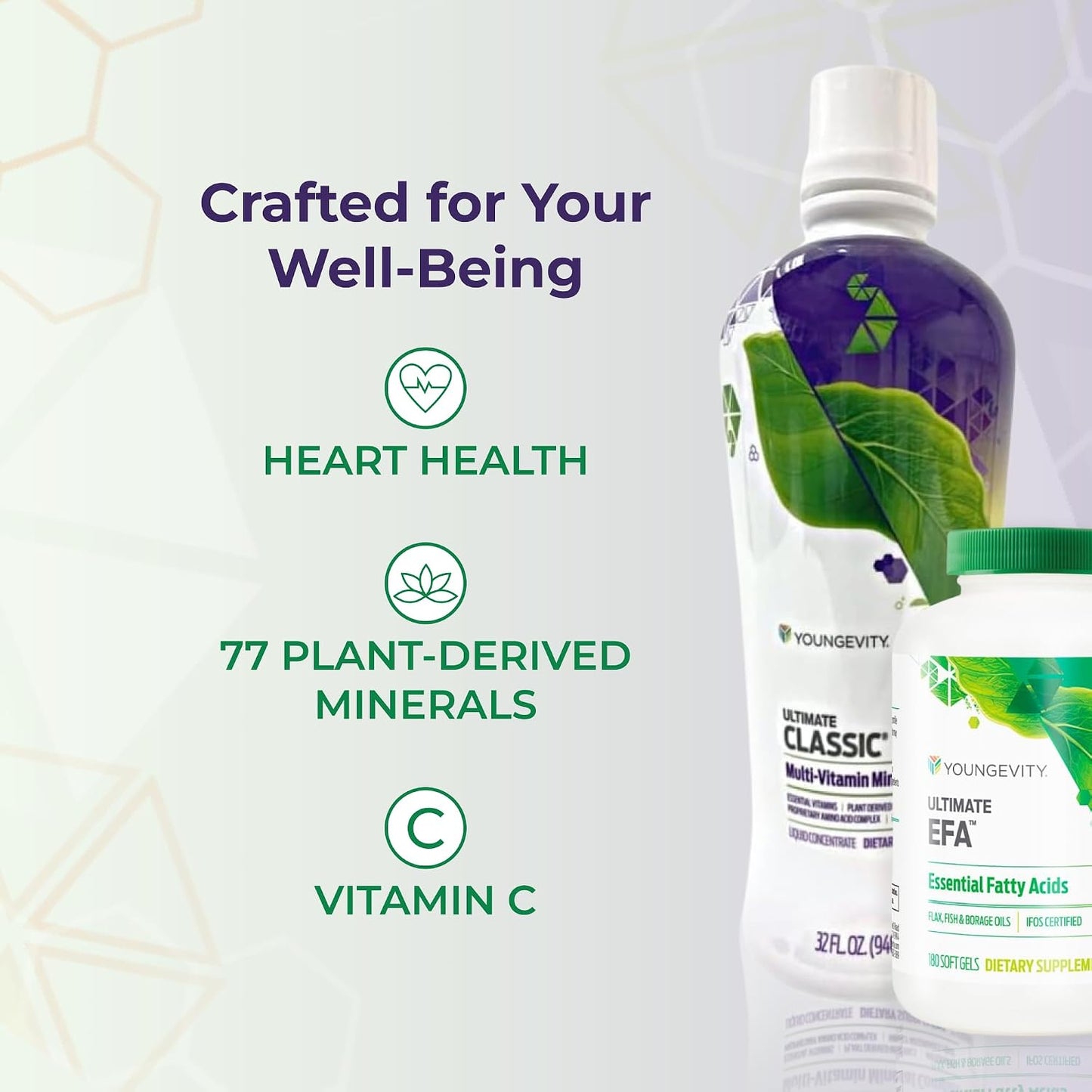 Youngevity Classic 90 Pak Advanced Multivitamin - 90+ Nutrients, Plant Derived, Highly Absorbable (30 Day Supply) - görsel 6