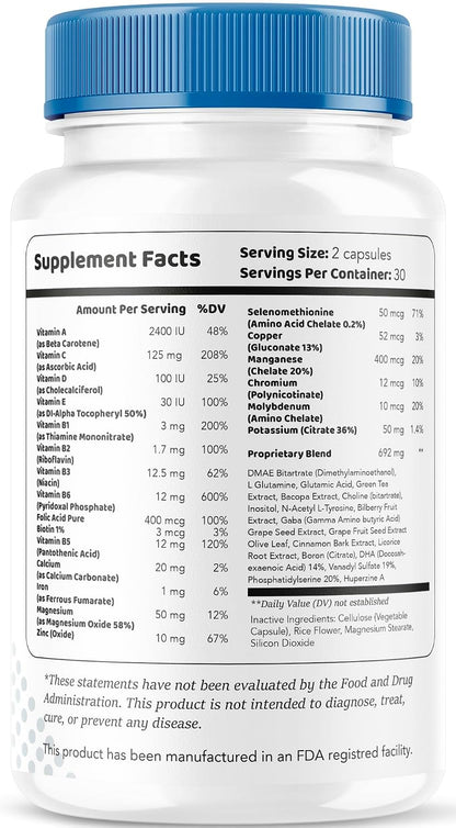 Ocuo Renew Capsules - Eye Vision Support Supplement (5 Pack, 300 Capsules)