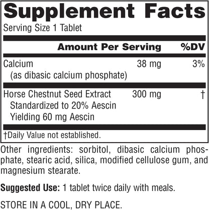 Planetary Herbals Full Spectrum Horse Chestnut, 500 mg – 60 Tablets