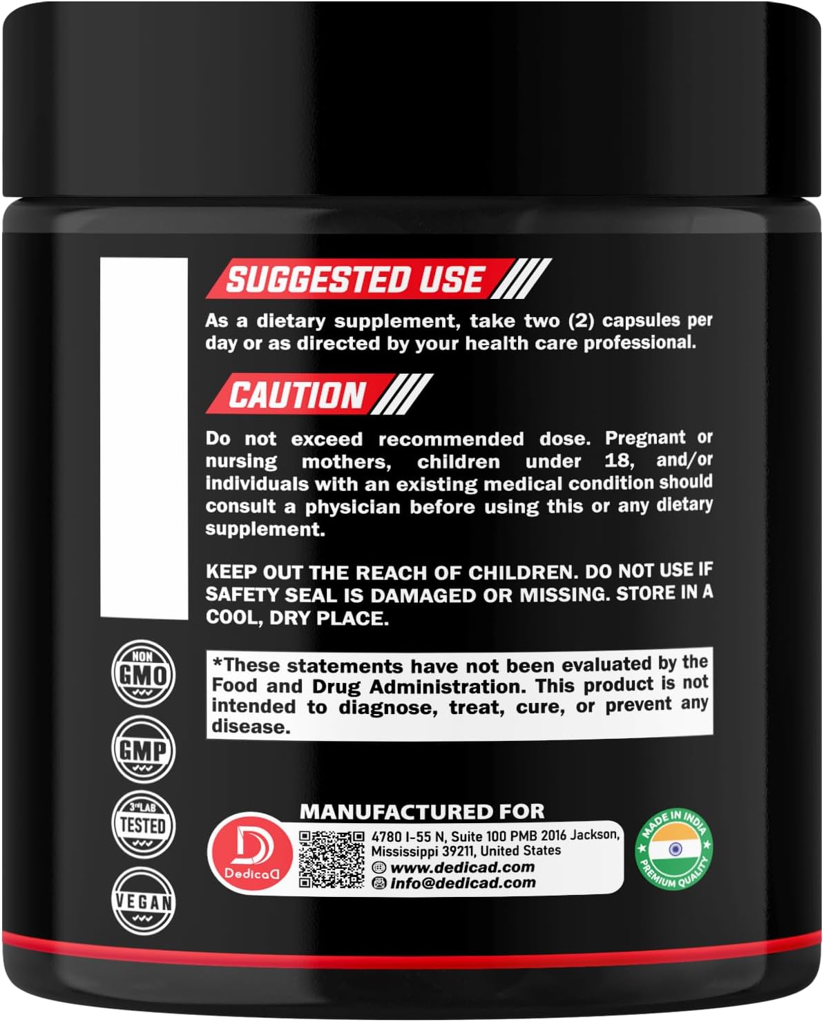 DEDICAD 11in1 Cloves Supplement with Ginger, Ceylon Cinnamon, and 8 Other Herbs - Digestive, Immune, and Mood Support - 60 Capsules (30-Day Supply) - görsel 9