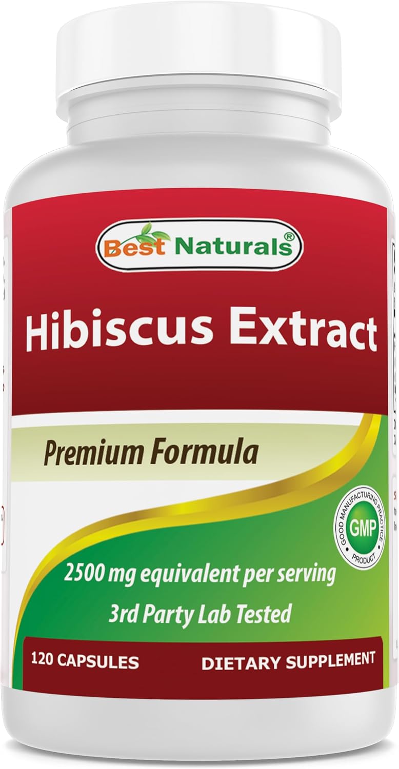 Best Naturals Hibiscus 10:1 Extract (250) - 120 Capsules - görsel 1
