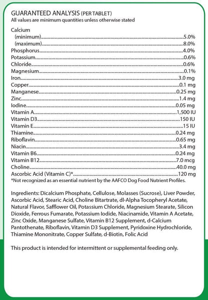 Healthy Breeds Chinook Multi-Tabs Plus Chewable Tablets 180 Count