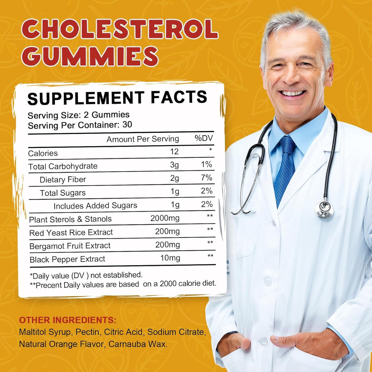 LUCNVEM Cholesterol Gummies with Plant Sterols and Bergamot - görsel 7