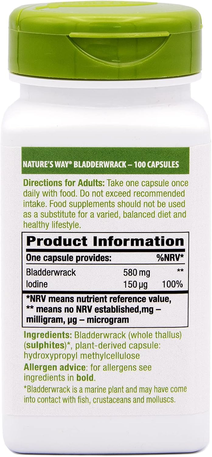Nature's Way Bladderwrack - 100 Vegetarian Capsules - görsel 8