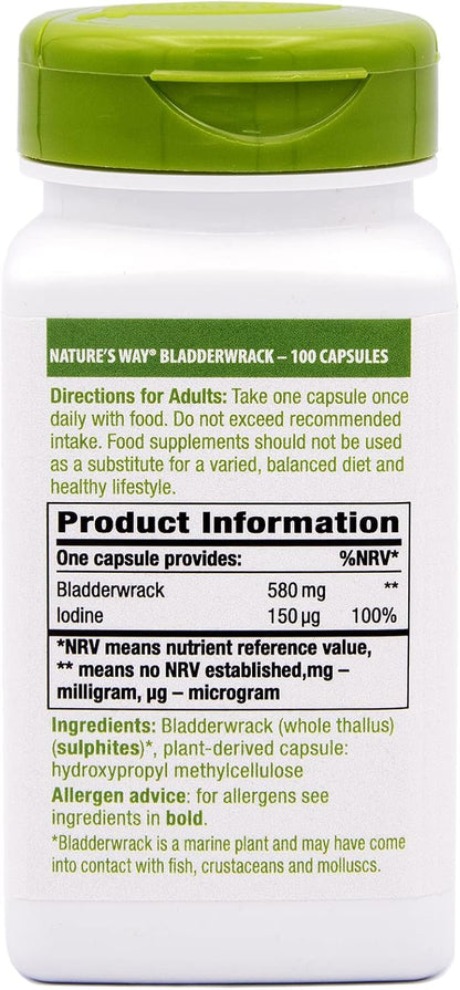 Nature's Way Bladderwrack - 100 Vegetarian Capsules