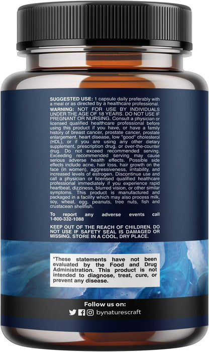 Natures Craft DHEA 25 mg Food Supplement for Women and Men – 60 Capsules