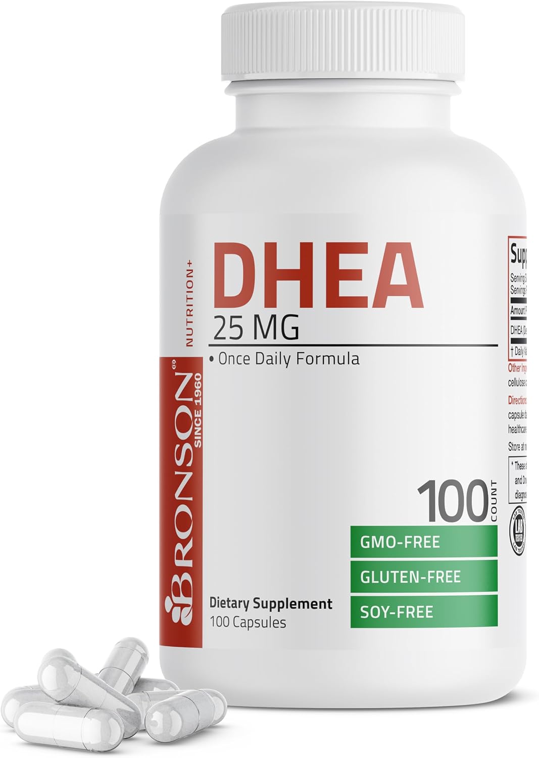 Bronson DHEA 25 mg Once Daily Formula, 200 Capsules - görsel 8