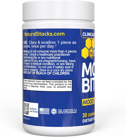 Mood Bites – Saffron & Vitamin B3 Mood Supplement, 30 Chewable Tablets