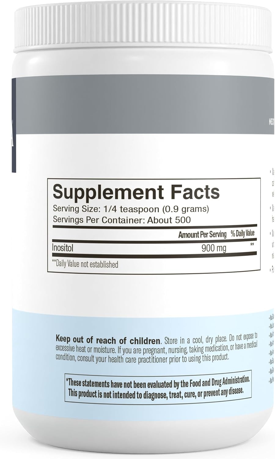 FREEDA Pure Myo-Inositol Powder – 454 g (16 oz) - görsel 7