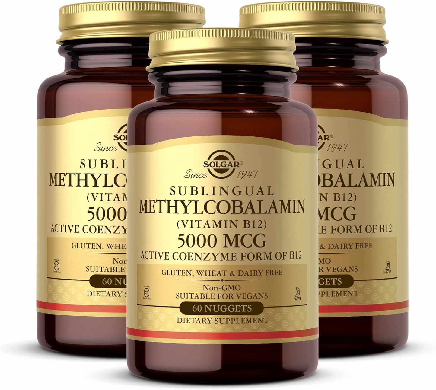 Solgar Methylcobalamin (Vitamin B12) 5000mcg Sublingual Nuggets, Cherry Flavour - 180 Servings - görsel 1