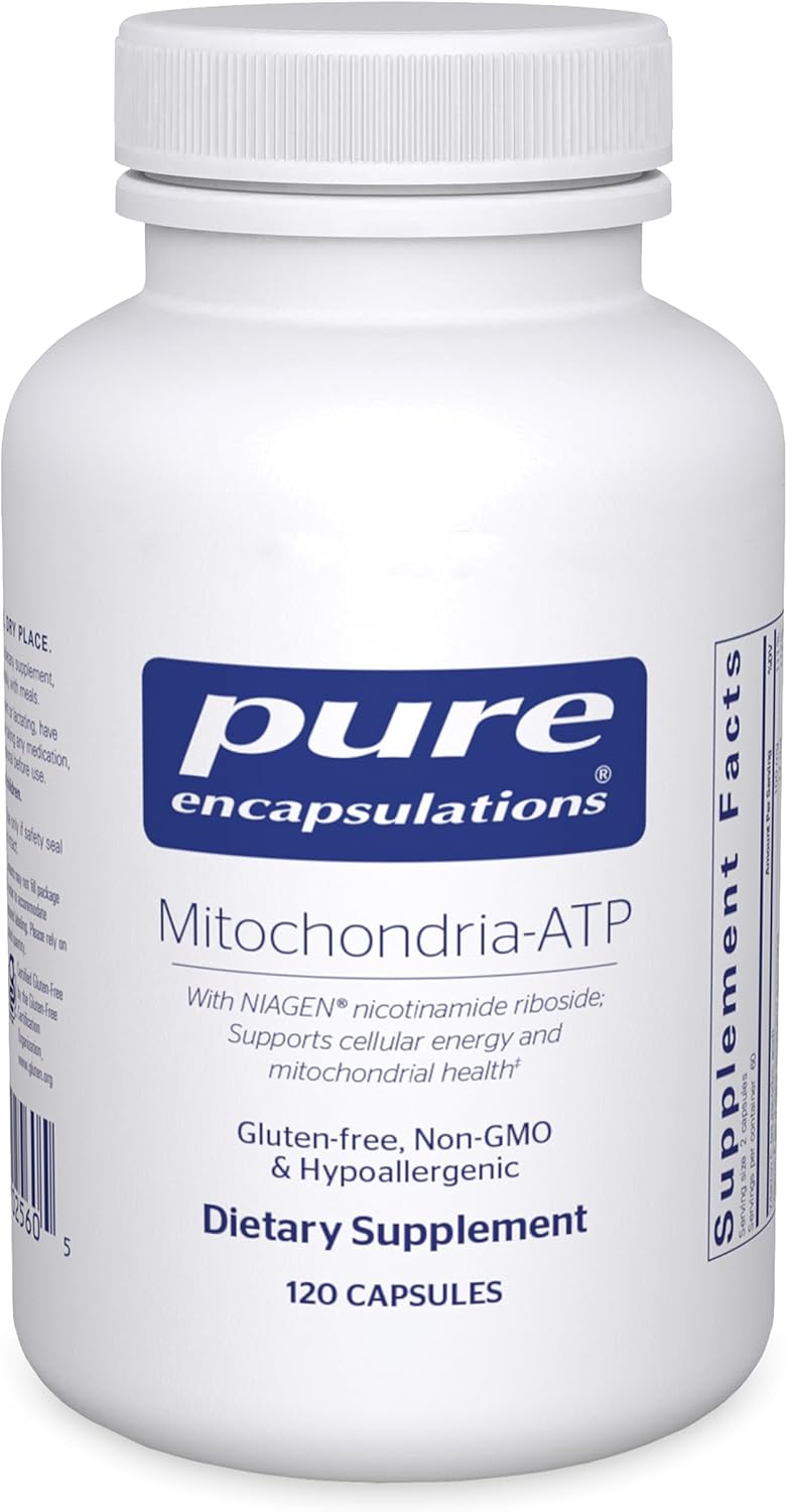Pure Encapsulations Mitochondria-ATP - Mitochondrial Support with Vitamin C, E & Thiamin - 120 Capsules - görsel 1