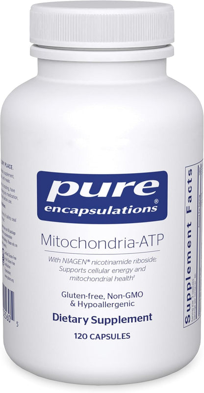 Pure Encapsulations Mitochondria-ATP - Mitochondrial Support with Vitamin C, E & Thiamin - 120 Capsules